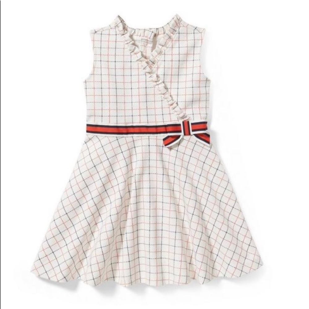 Janie & Jack Windowpane Ponte Dress